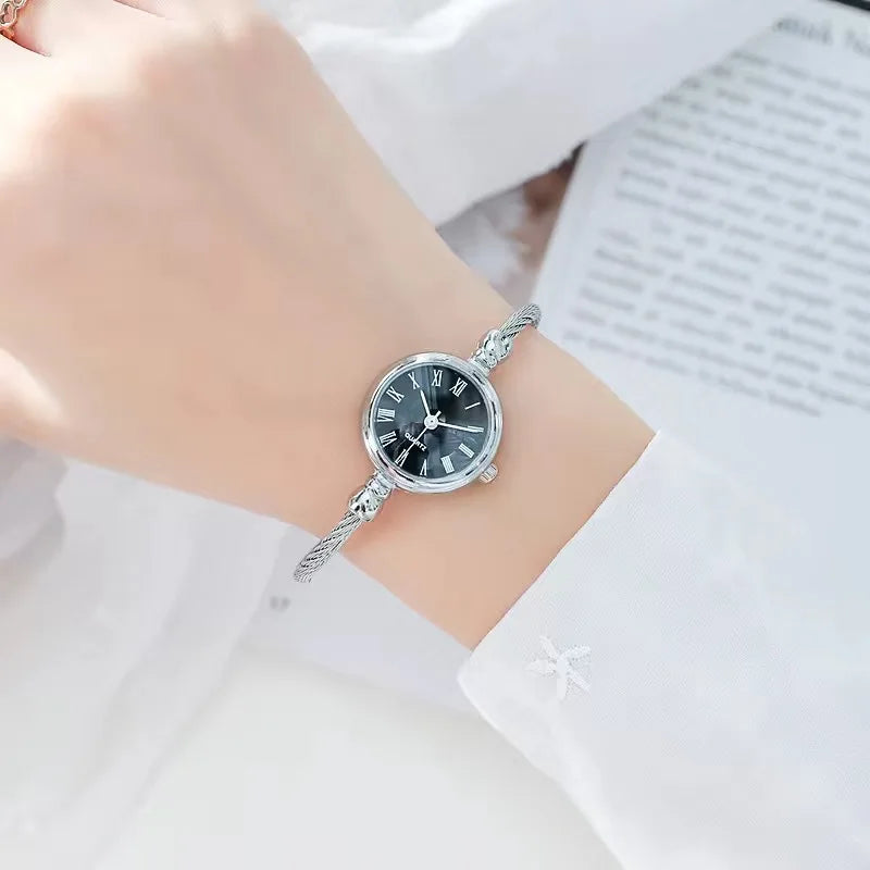 2PCS Fashion Luxury Women's Watch Gold Fine Strap Ladies Watch For Bracelet Montre Femme Female Wrist Watch Women Clock Relojes