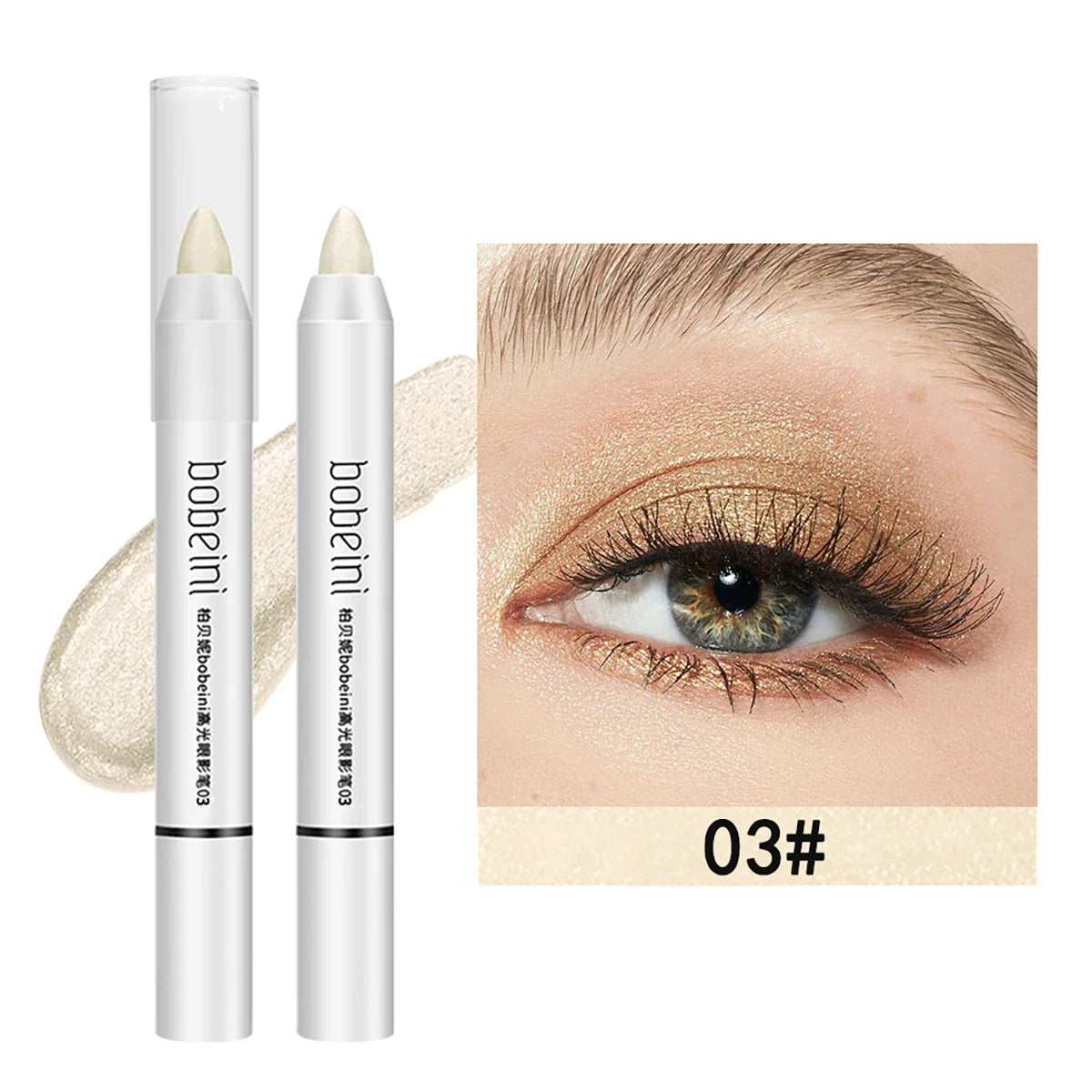 Matte Eyeshadow Stick White Eyeliner Shimmer Silver Highlighter Pen Festive Gift Smudge Proof Cruelty Free