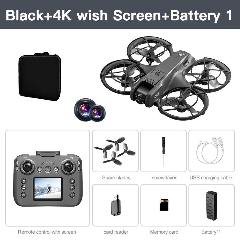Original V666 Mini Drone 4K Professional Aerial 8k Dual Camera Intelligent obstacle avoidance  Brushless Quadcopter Kid RC Toys