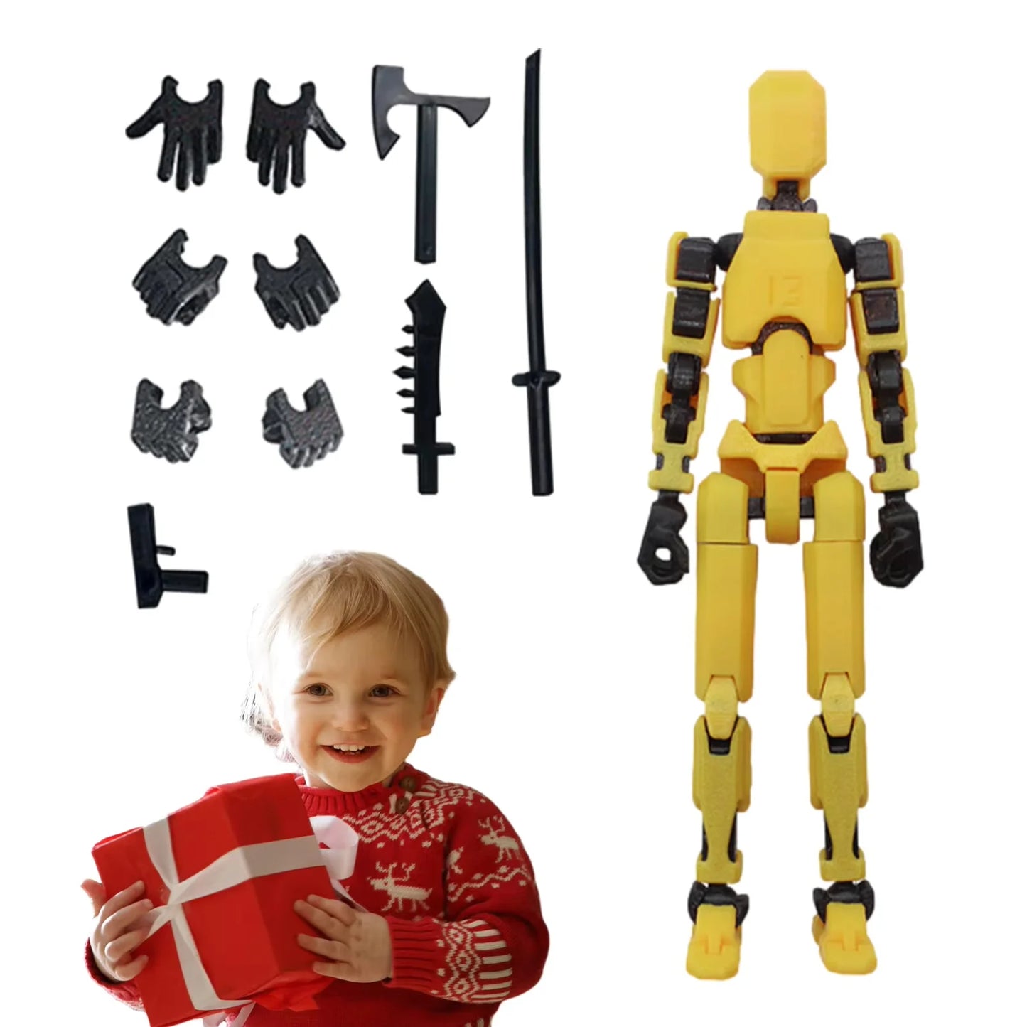 1PC 13 Joints Figure Articulate Movable Dummy Doll Diy Assembly Toy 3D Printed Action Figure Stop Motion Animation Dummy