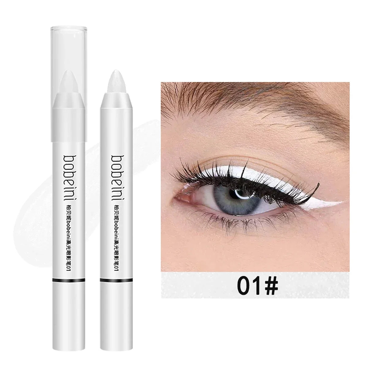 Matte Eyeshadow Stick White Eyeliner Shimmer Silver Highlighter Pen Festive Gift Smudge Proof Cruelty Free