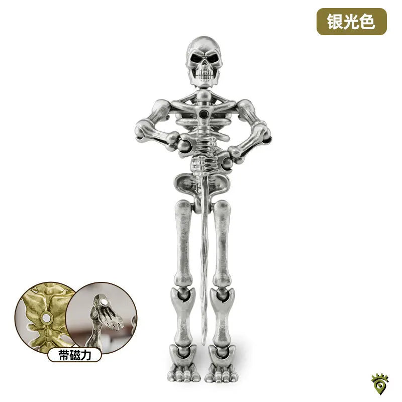 Hot 6pcs Action Figure Death God Skeleton Multi-Joint Mobile Shapeshift Robot,Halloween Action Manikin Decorative Ornaments Toys