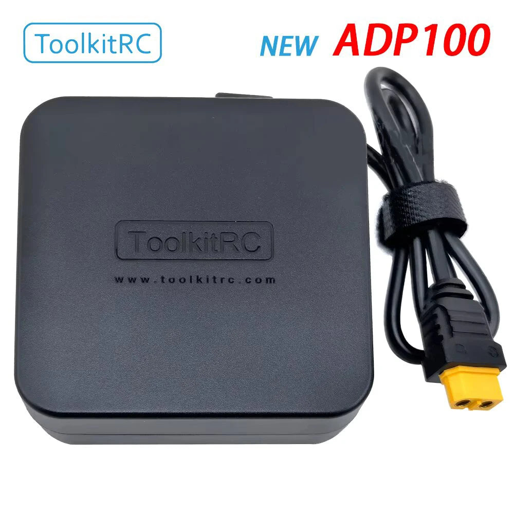 ToolkitRC ADP100 20V 5A 100W European And American Power Adapter Charger XT60 Suitable For M6D M7 M6DAC V2 M8P M4P M9 GT Power