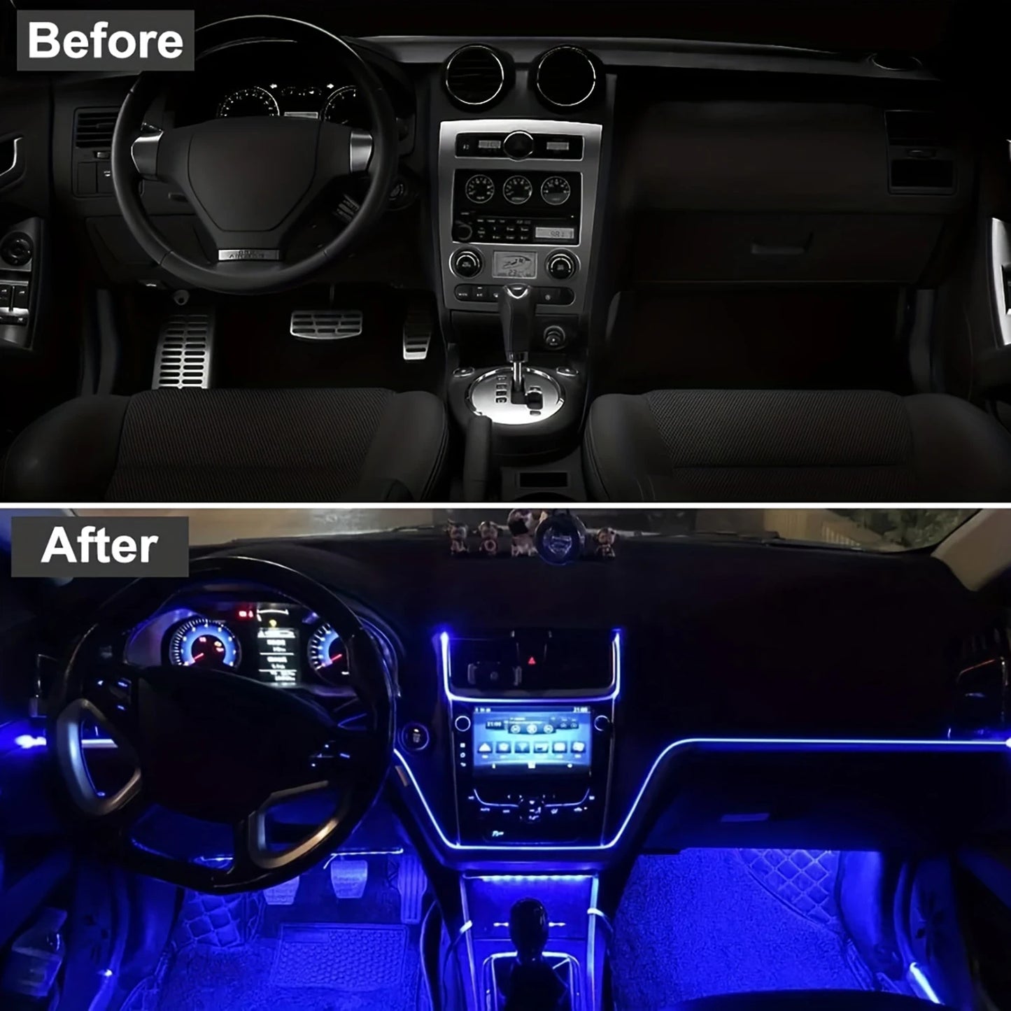 5m Neon LED Car Interior Lighting Strips 5V DIY Flexible EL Cold Light Line Tube Car Interior Decoration Lamp USB Strip