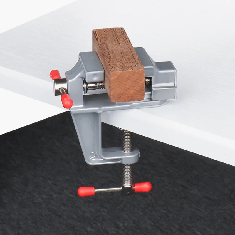 Mini Small Jewelers Hobby  Clamp On Table Flat Pliers Tool Vice Bench Vise Muliti-Funcational 3.5&quot Aluminum Miniature