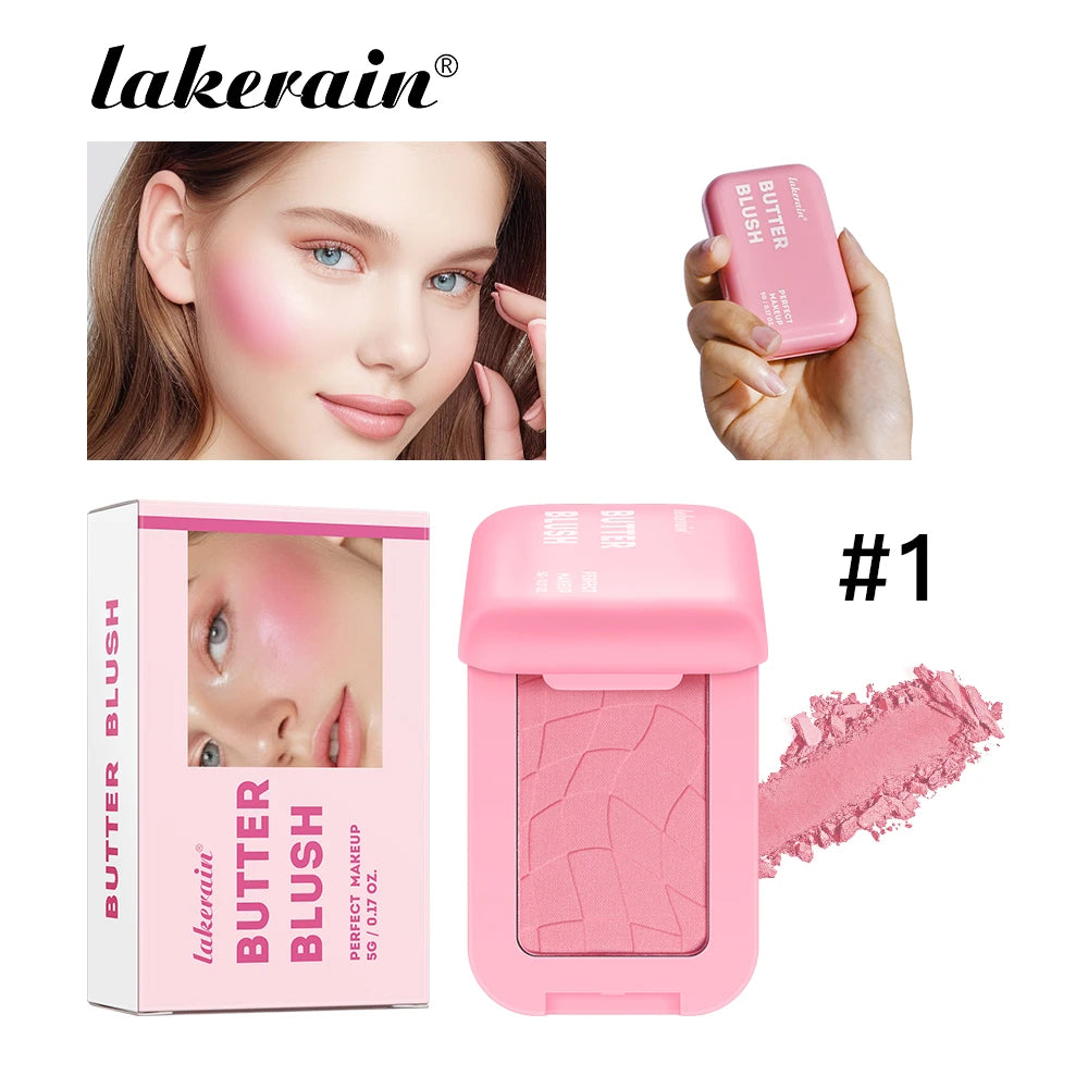 Professional Makeup Powder Blush 12HR Wear Vegan Formula Blusher Makeup Blush in Bar Cosmetics Palette Powder Pink Cream Face