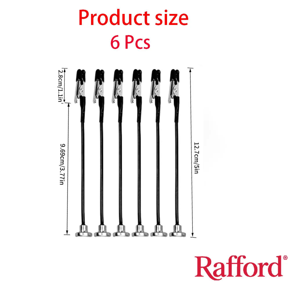Rafford 12Pcs Bendable Model Painting Alligator Clip Sticks Rubber Tips + Metal Magnetic Base - for Airbrush, Hobby Model Parts