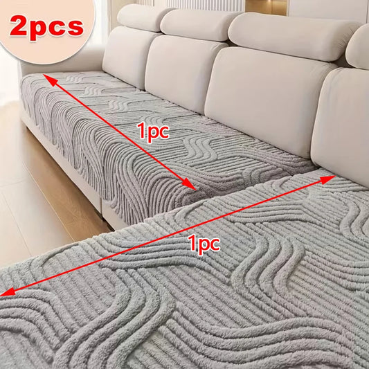 2pcs/ set Velvet Sofa Cover L-shaped Couch Protector Covers Autumn Winter Velvet Sofa Throw Blanket Pet Friendly