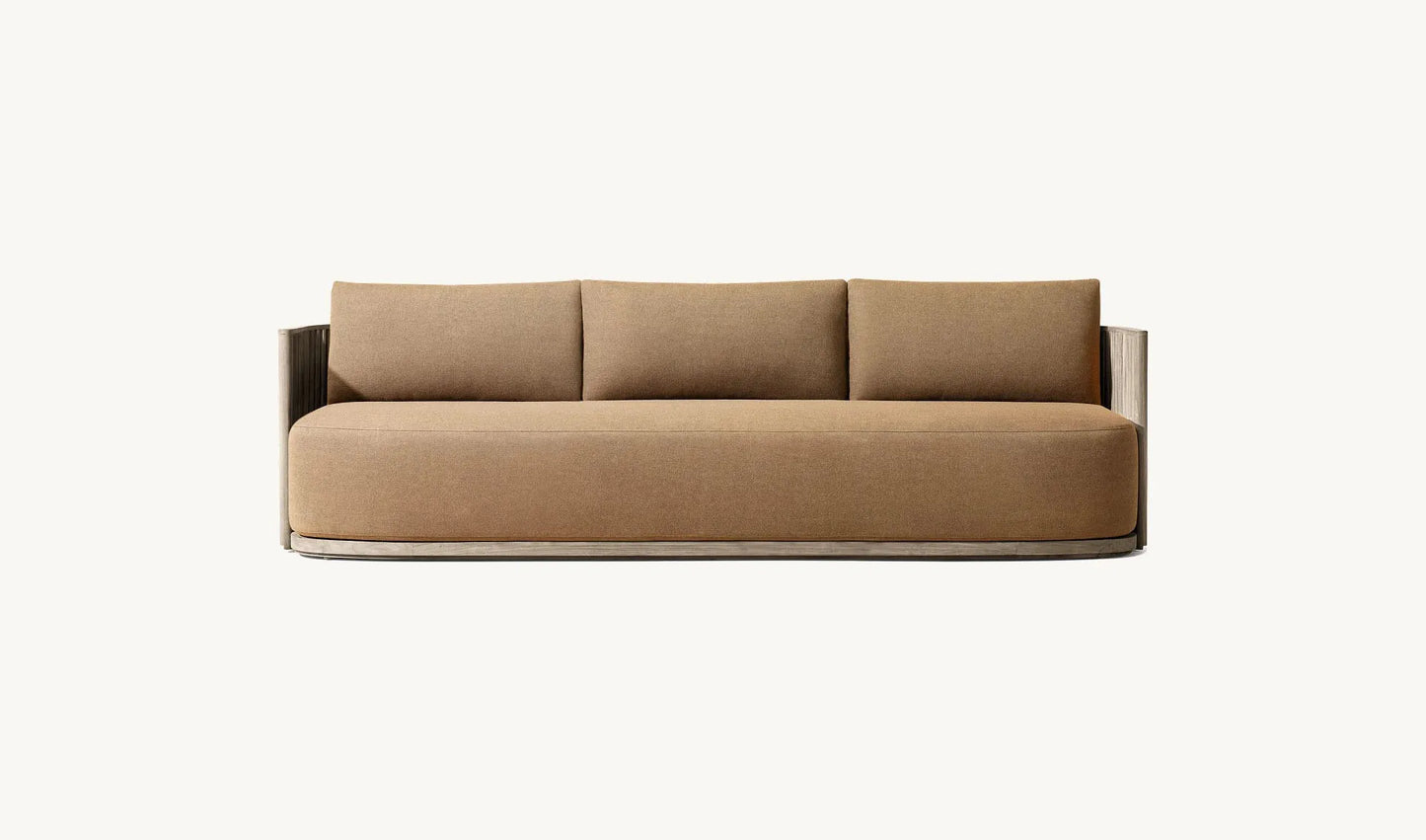 Outdoor garden furniture Custom garden patio teak sectional sofa set Waterproof fabric sofa  table and chair covers wood frame