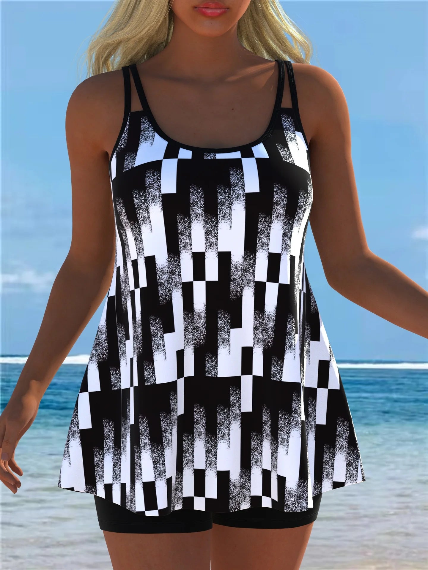 New Tankini Swimwears Tankini Set Sexy Swimsuit Women Summer Bathing Suit Bikini Set Sleeveless Beach Swimming Suit Female