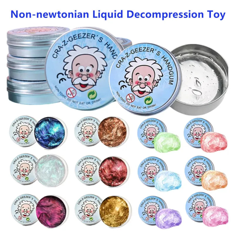 Reusable Putty Liquid Crystal Bouncy Slime Toy Kid Safe Mud Stress Relief Color Clay Shape Handmade DIY Handgum Playdough