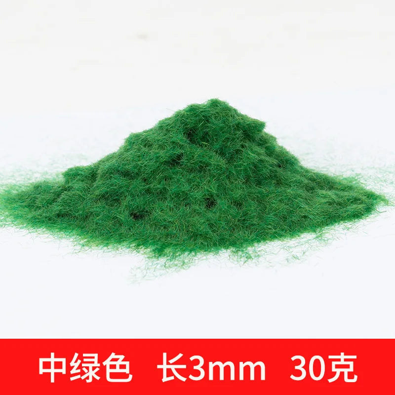 3MM Miniature Grass Powder for Making Terrain Grass DIY Lawn Building Sand Table/Railway/Wargame Model Scenery Diorama 30g/bag
