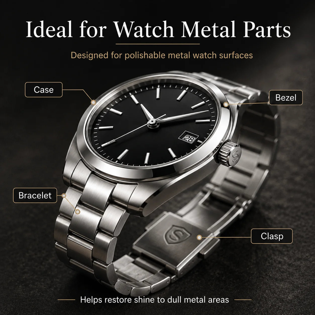 Premium Watch Polishing Paste Pro Metal Scratch Remover Cleaner Stainless Steel Jewelry Care Restore Shine Compound Tool 50g