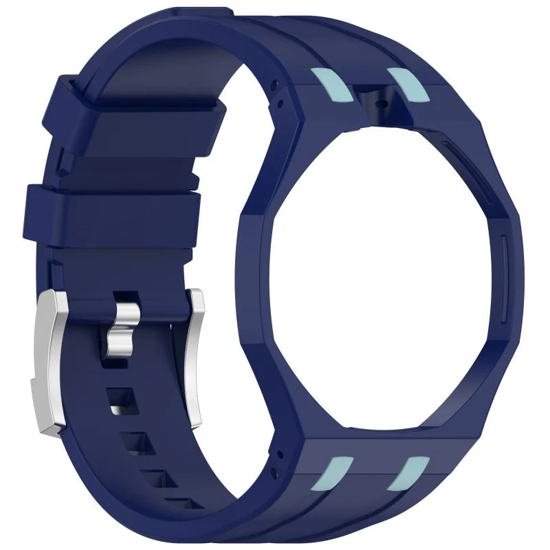 2-in-1 PC Case+Silicone Strap for Swatch X AP Royal Pop Pocket Watch Change To Wristwatch Integrated Modification Accessories