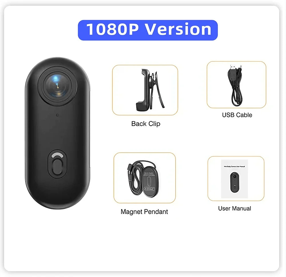 4K HD Motorcycle Mini Recorder Finger WIFI Action Camera Lightweight POV Motorcycle Road Sport Cam Bicycle Vlog Pet Body Camera