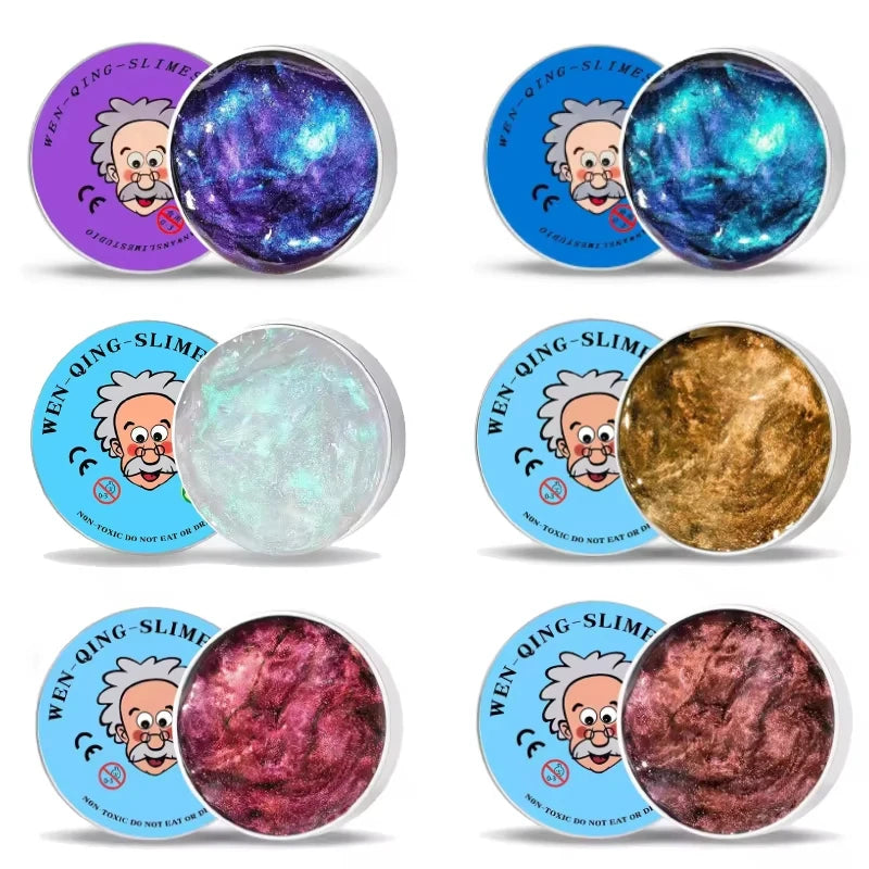 Reusable Putty Liquid Crystal Bouncy Slime Toy Kid Safe Mud Stress Relief Color Clay Shape Handmade DIY Handgum Playdough