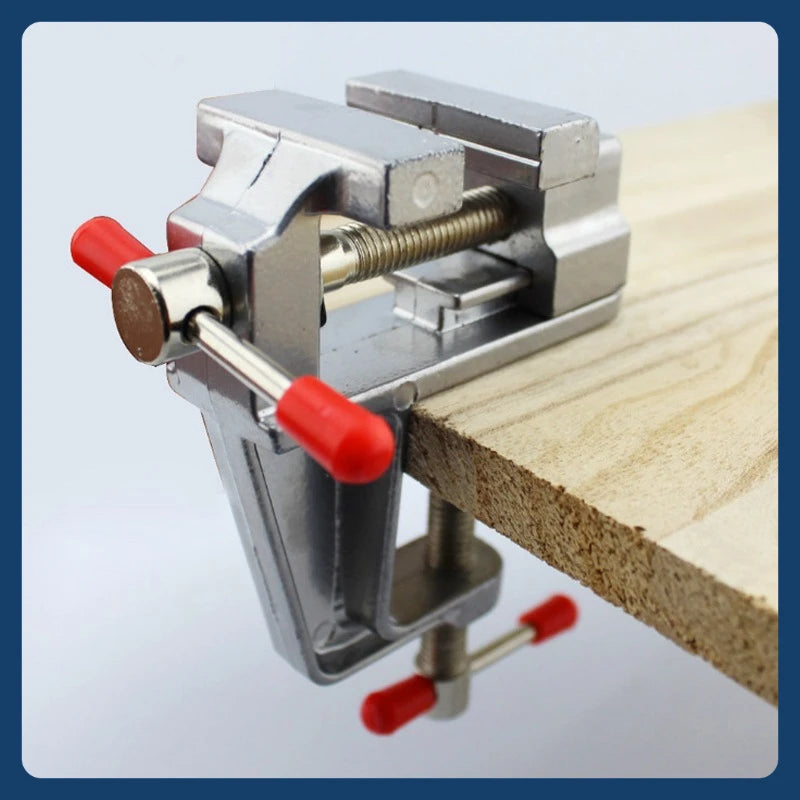 Mini Small Jewelers Hobby  Clamp On Table Flat Pliers Tool Vice Bench Vise Muliti-Funcational 3.5&quot Aluminum Miniature