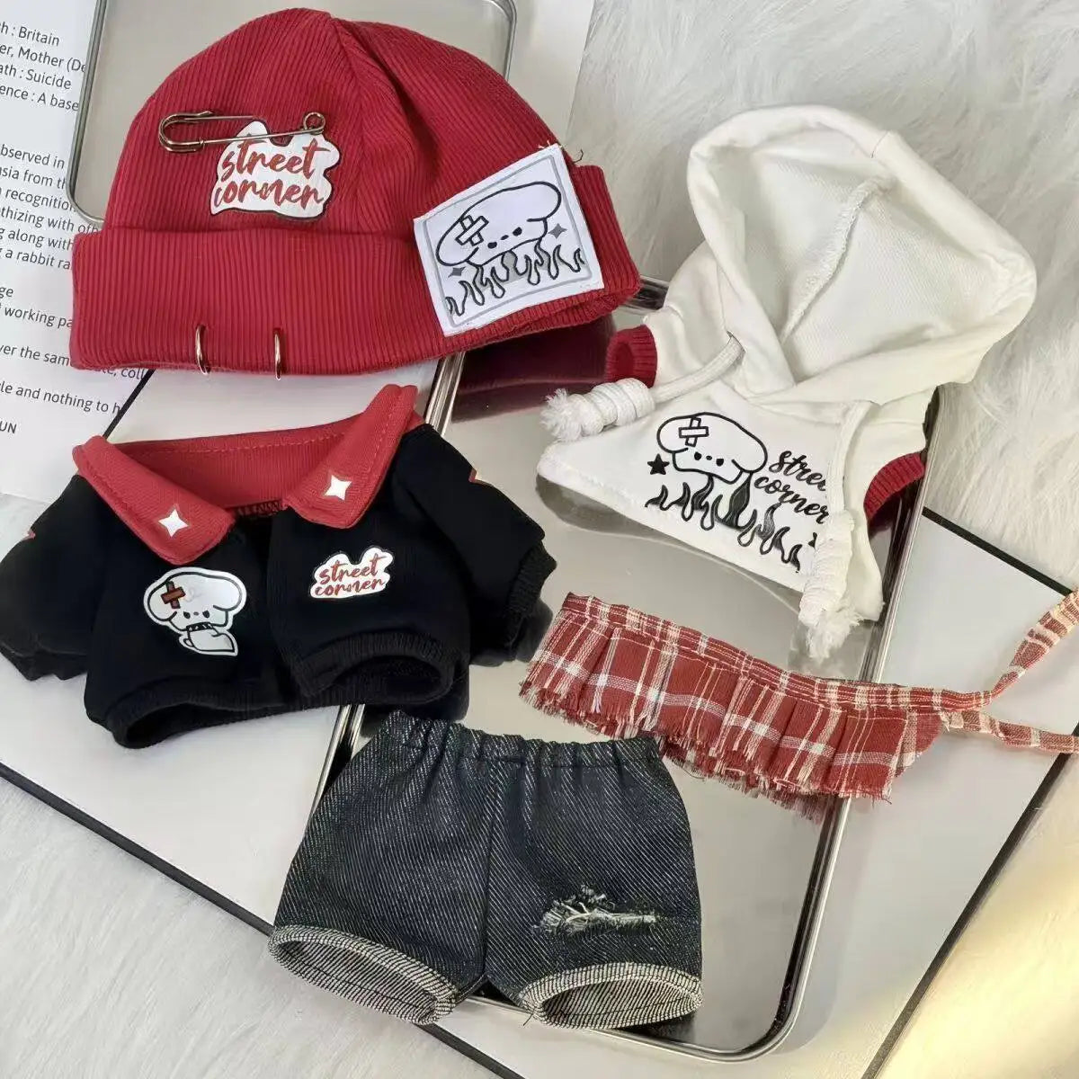 [Don't Mess with the Puppy] Original Authentic Doll Clothes American Retro Set for 20cm Cotton Dolls