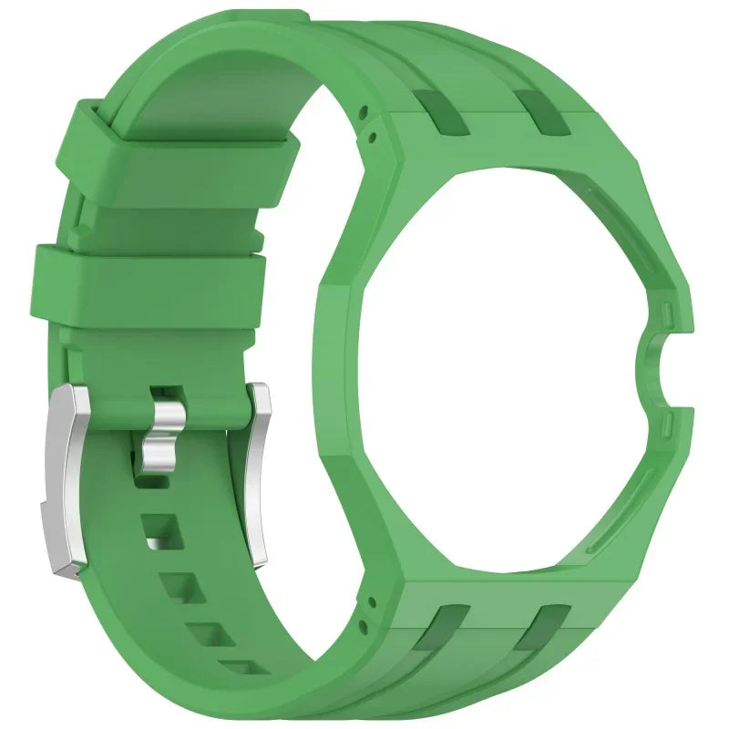 2-in-1 PC Case+Silicone Strap for Swatch X AP Royal Pop Pocket Watch Change To Wristwatch Integrated Modification Accessories