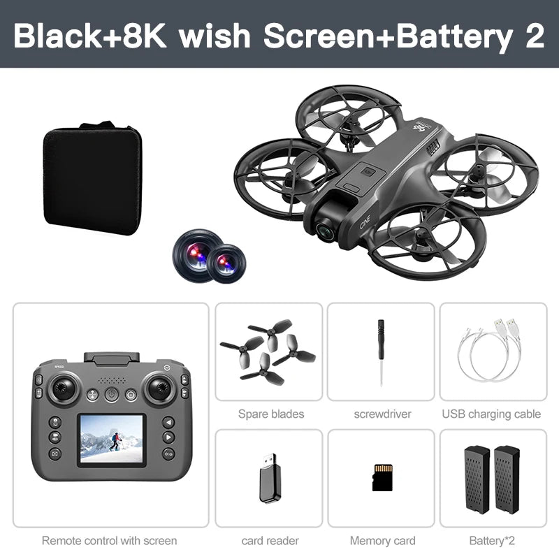 Original V666 Mini Drone 4K Professional Aerial 8k Dual Camera Intelligent obstacle avoidance  Brushless Quadcopter Kid RC Toys