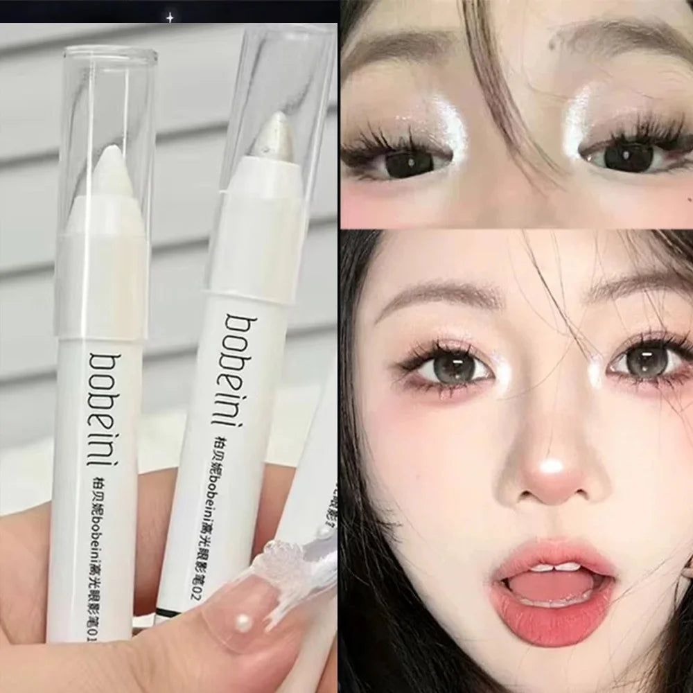 Matte Eyeshadow Stick White Eyeliner Shimmer Silver Highlighter Pen Festive Gift Smudge Proof Cruelty Free