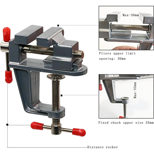 Portable Mini Jeweler's Table Clamp - Small Hobby Bench vice Craft Repair Tool - Jewelers Clamps Workbench Accessory