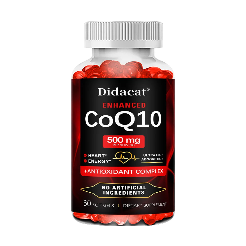 High Absorption Ubiquinol CoQ10 500MG-Heart Health&Energy Production - Nutritional Supplements with Coenzyme Q10