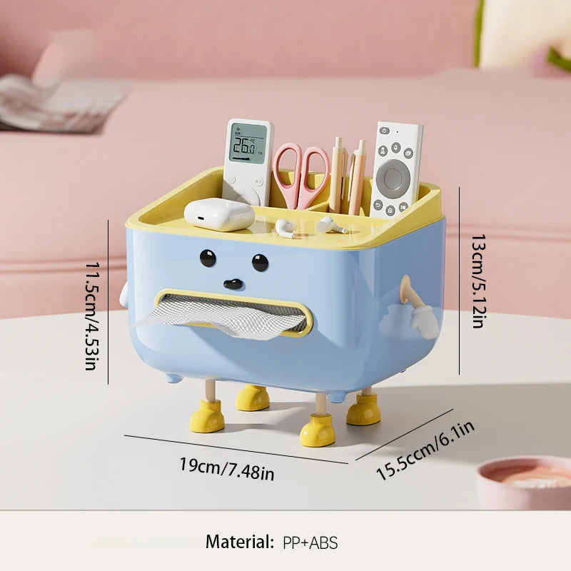 1pc Multifunctional Desktop Storage Box, Cosmetic Organisation Shelf Countertop Storage and Display Box (with Sticker)