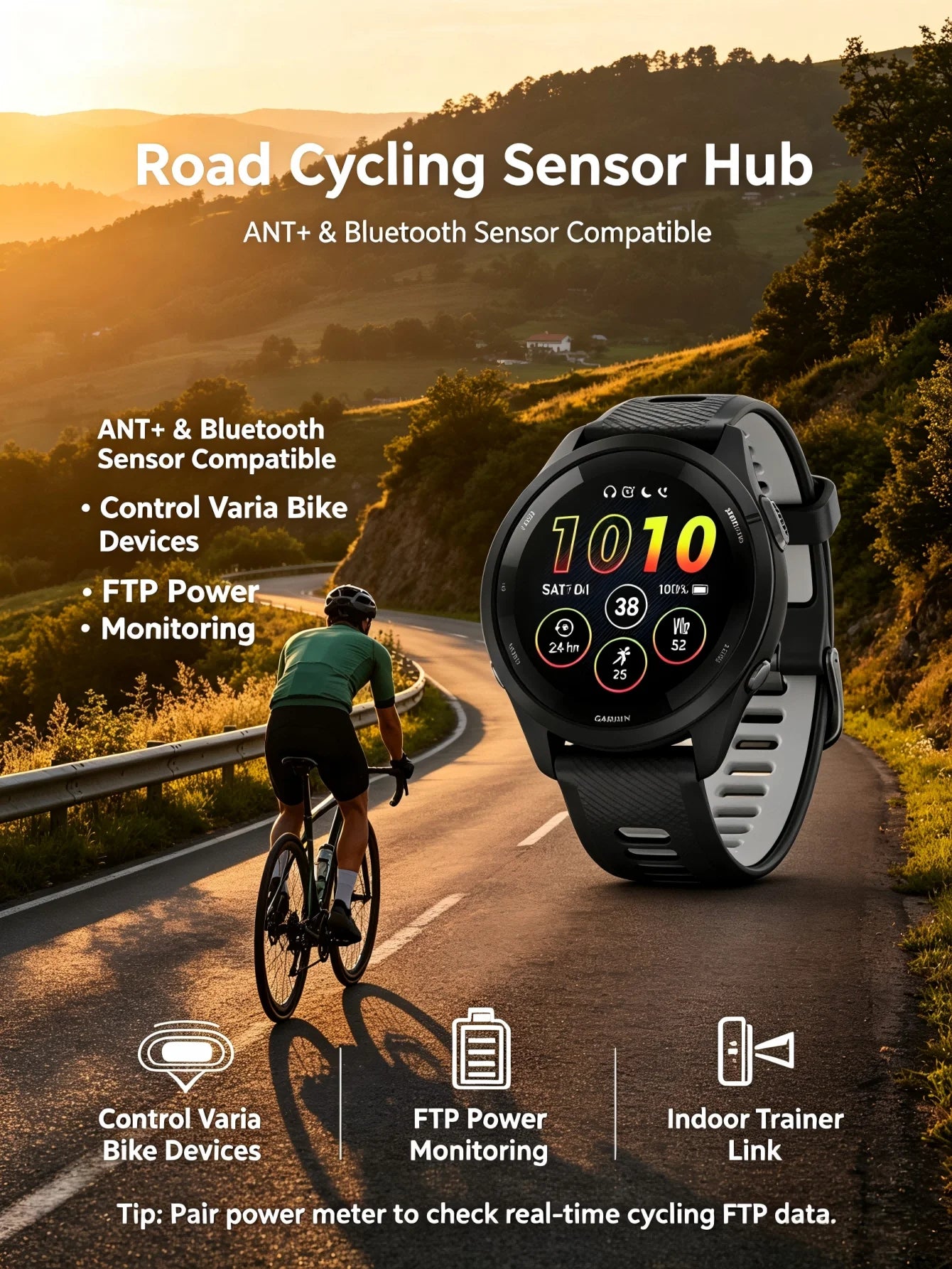 Garmin Forerunner 265 GPS Running Smartwatch – Multi‑Band GPS, Wrist Heart Rate & SpO2,, Advanced Training Status, Body Battery, Sleep Monitor, Waterproof Fitness Tracker for Men Women