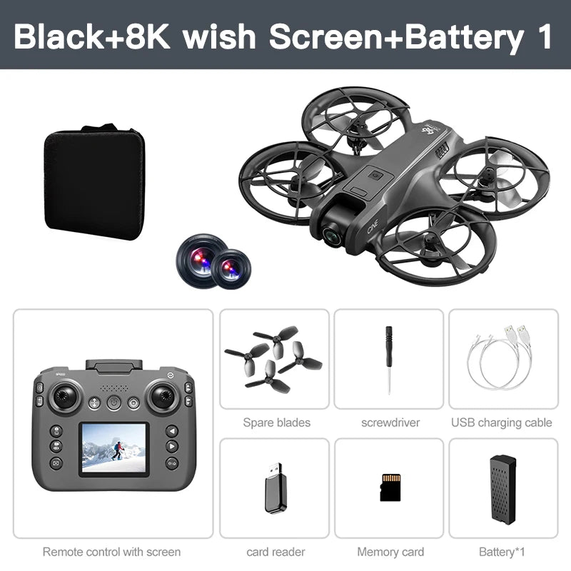 Original V666 Mini Drone 4K Professional Aerial 8k Dual Camera Intelligent obstacle avoidance  Brushless Quadcopter Kid RC Toys