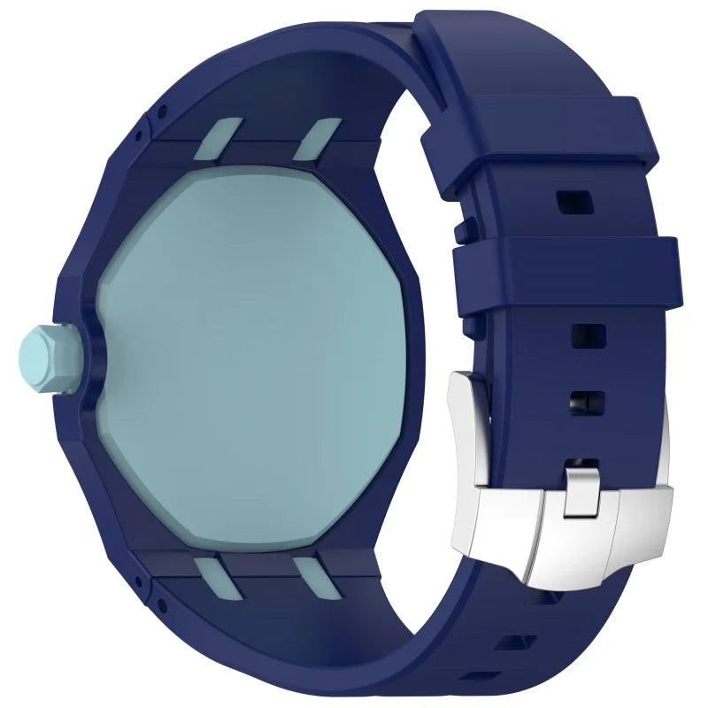 2-in-1 PC Case+Silicone Strap for Swatch X AP Royal Pop Pocket Watch Change To Wristwatch Integrated Modification Accessories