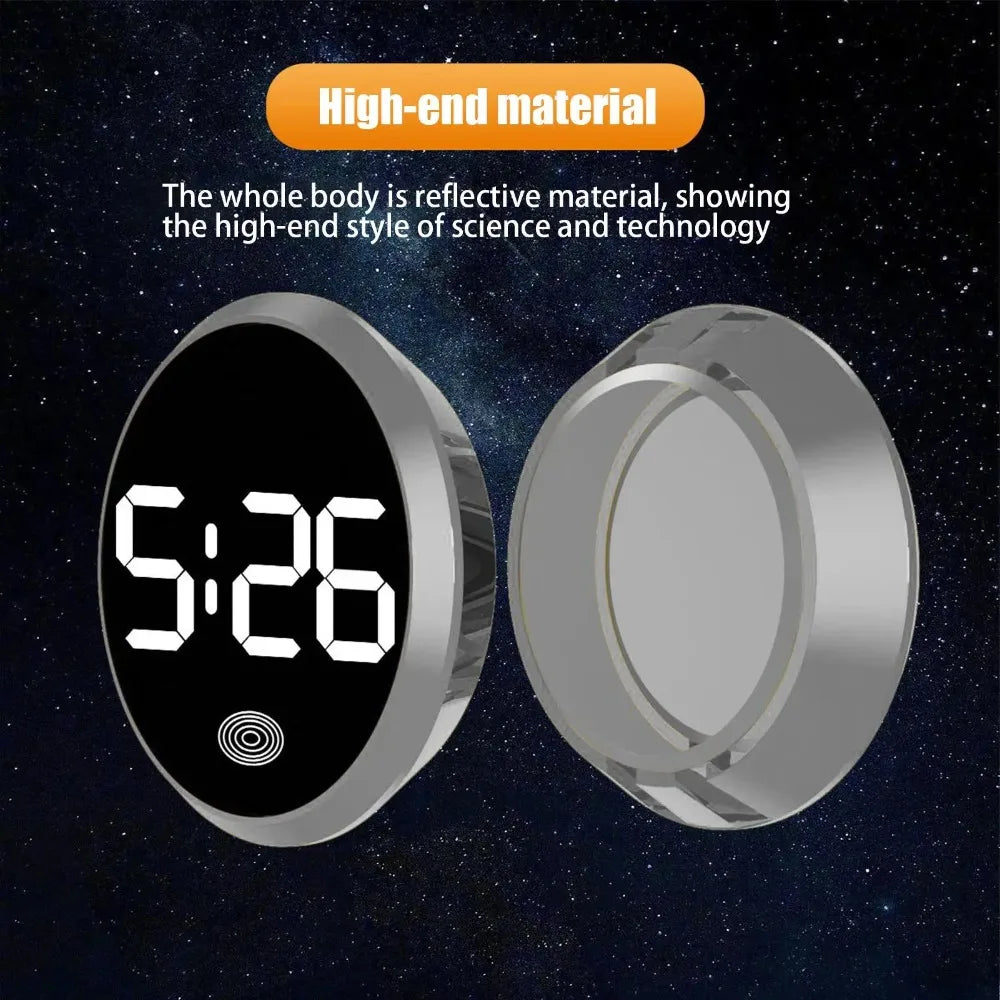 Fashionable Car LED Clock Touch-Control Dashboard Watch with LED Display Light for Fridge RV Classroom Travel Vehicle
