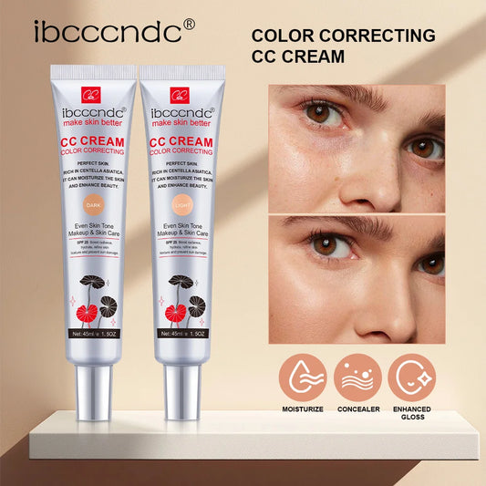 45ml Color Correcting CC Cream Facial Centella Asiatica Repair BB Cream Natural Concealer Whitening Liquid Foundation Cosmetics