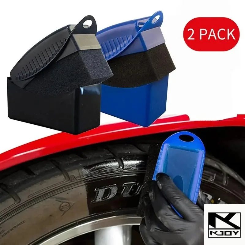 kkjoy Auto Wheel Rim Detailing Sponge Pads Wax Polishing Washing Tool 2Pcs used for car tire cleaning work