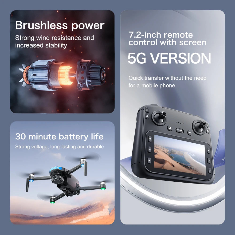 Original S-X1 GPS Drone 8K HD professional camera Three-axis gimbal WIFI Obstacle Avoidance Quadcopter Brushless Toy Gift