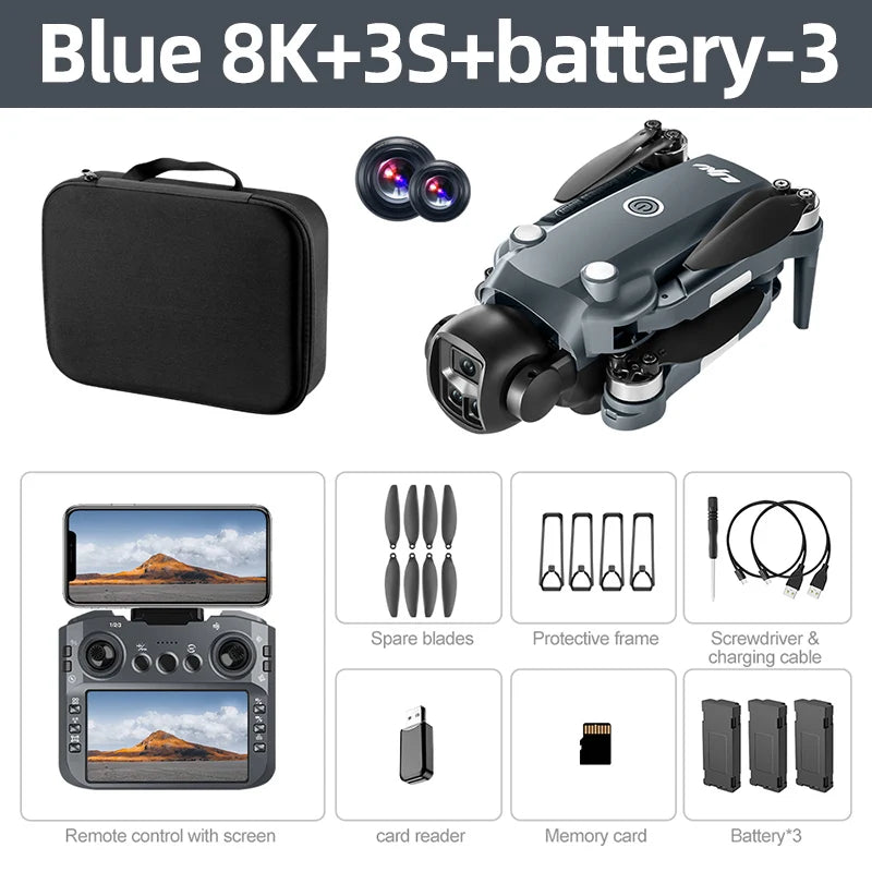 Original V988 Camera Drone 8K Professional Dron 4K With Screen Under 249g Remote Control  Brushless RC Quadcopter Toys New