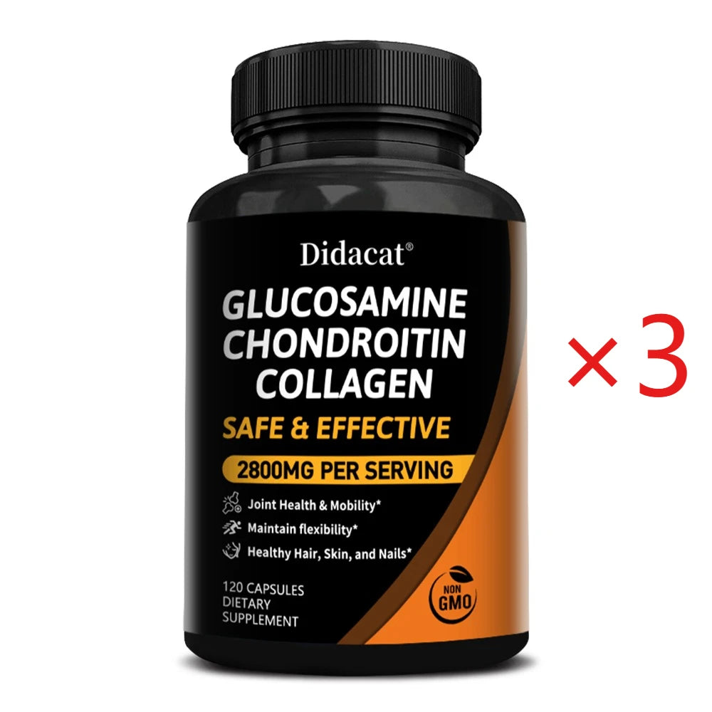 Chondroitin Glucosamine Collagen Capsules for Knee, Joint Health, Bone Quickly Nutrition Supplement