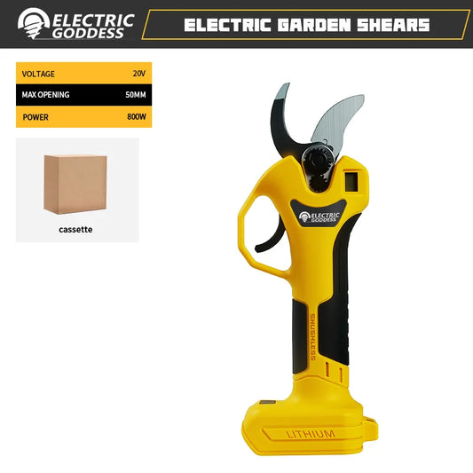 Brushless Electric Scissor Garden Trimmer 30mm Cutting Electric Pruning Shears Garden Power Tools for Dewalt 20V Battery Pins