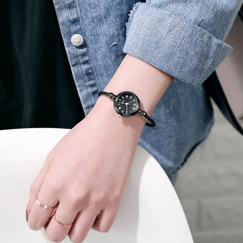 2PCS Fashion Luxury Women's Watch Gold Fine Strap Ladies Watch For Bracelet Montre Femme Female Wrist Watch Women Clock Relojes
