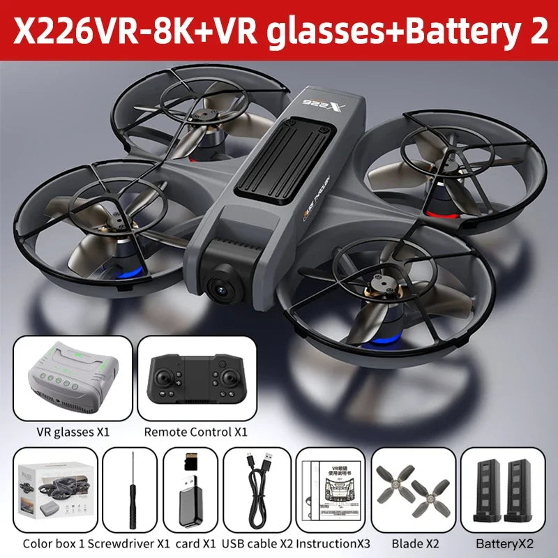 Original X226/X226VR Mini Drone 4K Professional Remote Control Helicopter Plane RC Dron With Screen Quadcopter Toy Gift for Kids