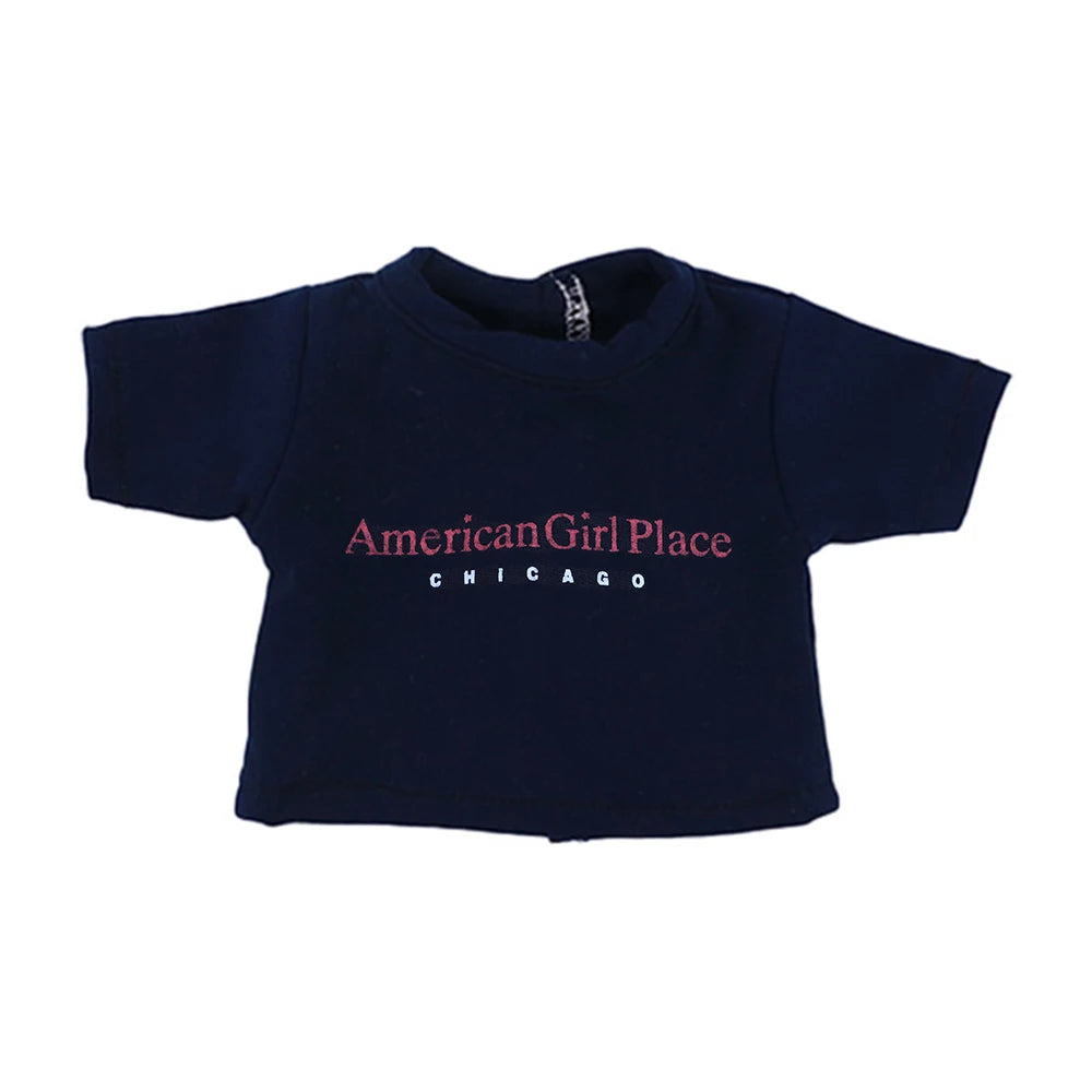 Doll Clothes Summer T-shirt Pure Cotton Short Sleeve Handmade Solid Color Clothes For 16-18Inch ,43cm Baby Doll  DIY Toys Gifts