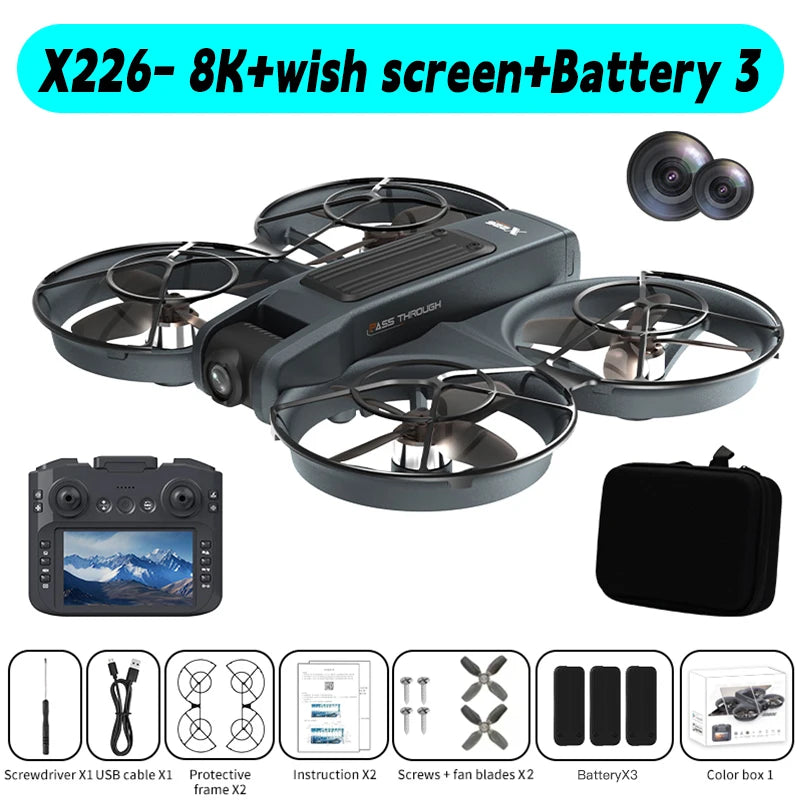 Original Mini Drone X226/X226VR Drones 4K Professional Remote Control Helicopter Plane RC Dron Quadcopter Toys Gift for Kids