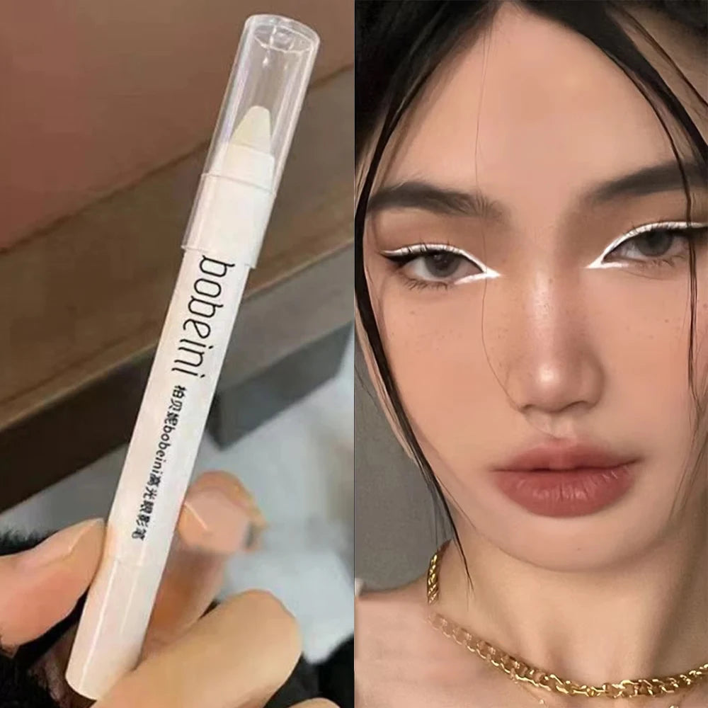 Matte Eyeshadow Stick White Eyeliner Shimmer Silver Highlighter Pen Festive Gift Smudge Proof Cruelty Free