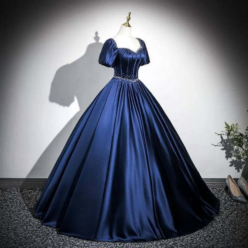 Fashion Strap Evening Dress 2026 New Spring High-end French Temperament Socialite Adult Dress Satin Elegant Dress Deep V-neck