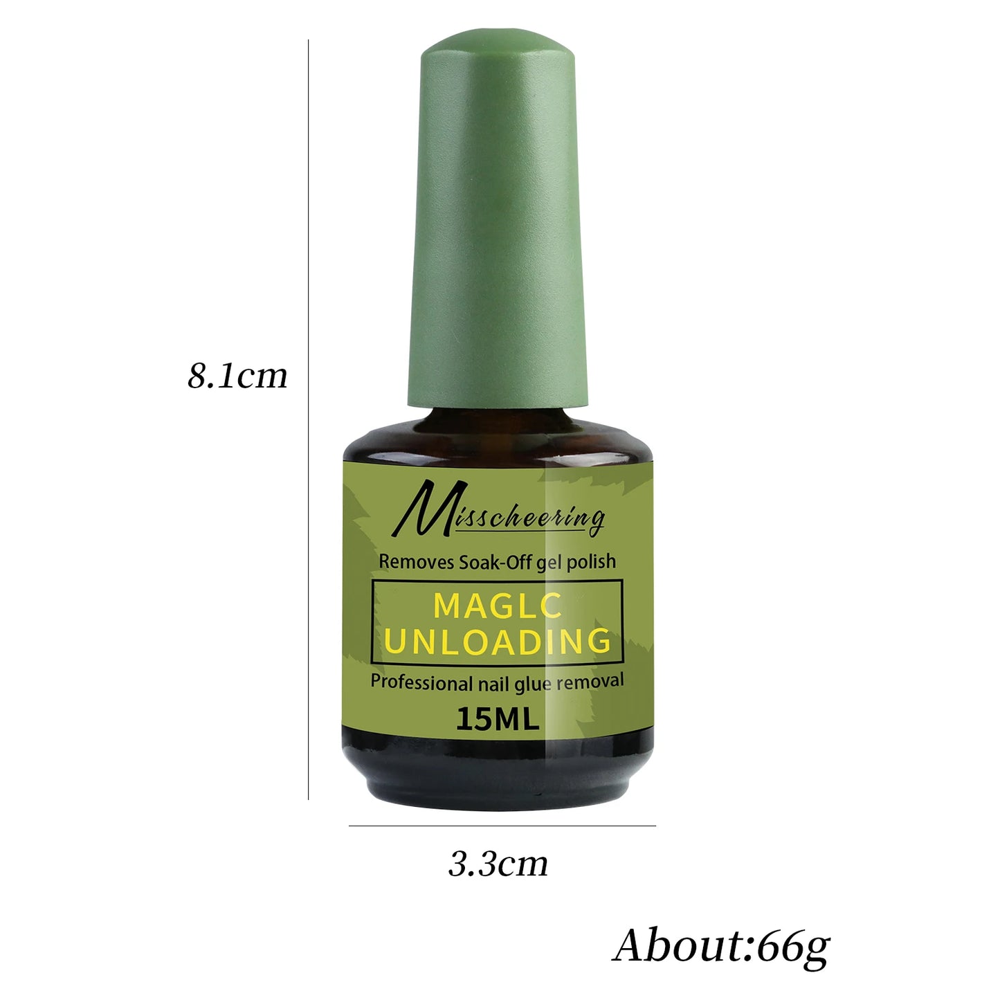 Misscheering 15ml Magic Fast Nail Gel Polish Remover Clean UV Soak Off Semi Permanent Varnish Nail Art Removal Tools Manicure
