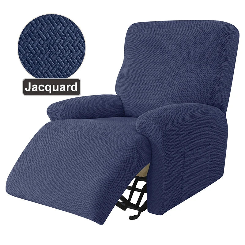 Recliner Sofa Cover Ralax Cover Jacquard Chair Covers Stretch Spandex Couch Slipcovers Non Slip Armchair Slipcovers 4pcs/set