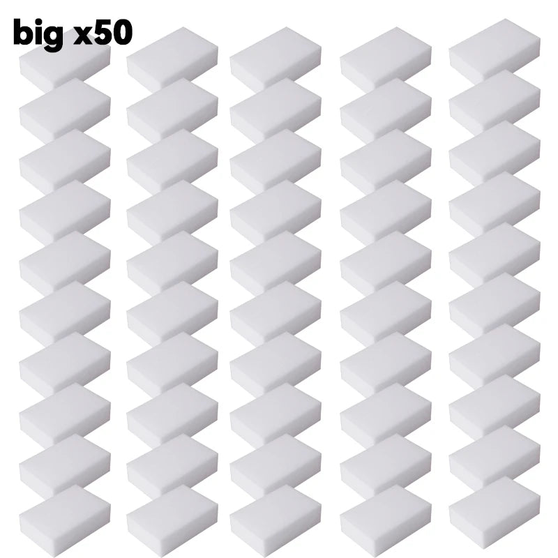 5 or 50pcs Magic Melamine Sponge Eraser Cleaner Strong Absorbent Kitchen Bathroom Cleaning Tools Household Supplies Sponges