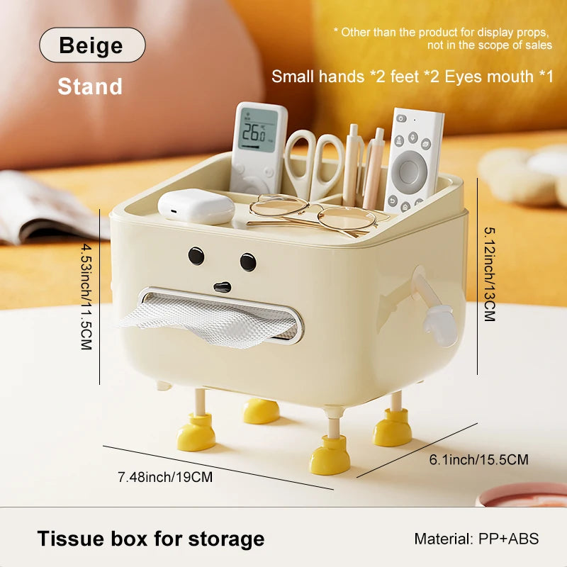 1pc Multifunctional Desktop Storage Box, Cosmetic Organisation Shelf Countertop Storage and Display Box (with Sticker)