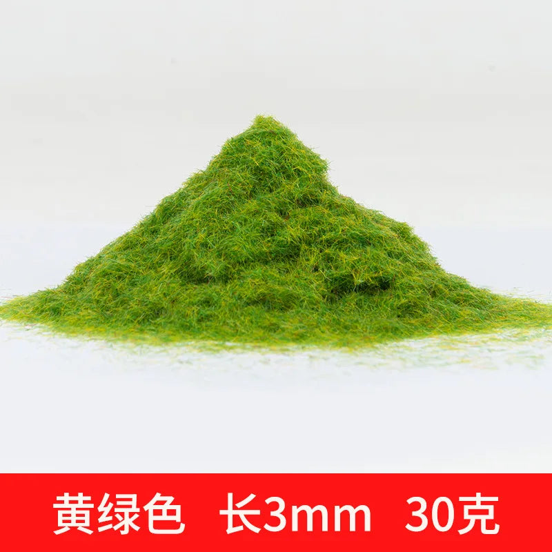 3MM Miniature Grass Powder for Making Terrain Grass DIY Lawn Building Sand Table/Railway/Wargame Model Scenery Diorama 30g/bag