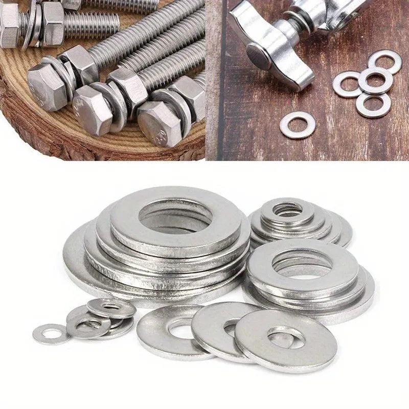 180-piece Hardware Flat Washer Tool Kit - Durable Polished Surface, erfectly Meets Industrial Repairs and Daily Needs
